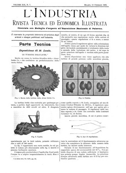 L'industria rivista tecnica ed economica illustrata