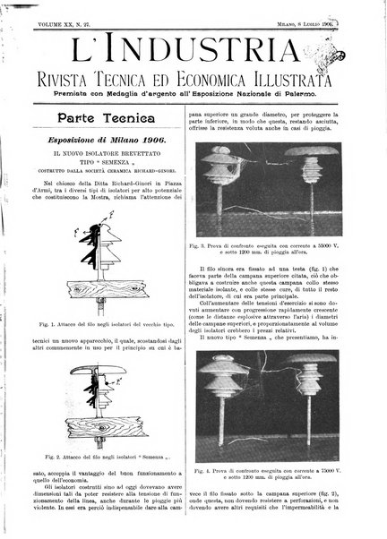 L'industria rivista tecnica ed economica illustrata