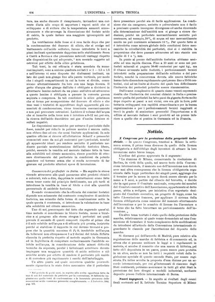 L'industria rivista tecnica ed economica illustrata