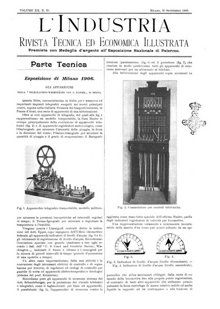 L'industria rivista tecnica ed economica illustrata