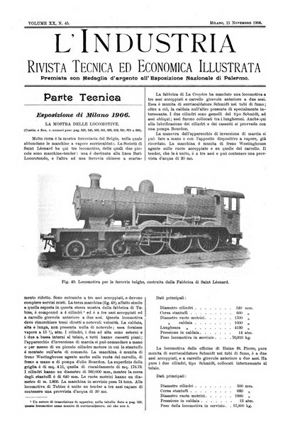 L'industria rivista tecnica ed economica illustrata