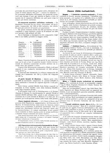 L'industria rivista tecnica ed economica illustrata