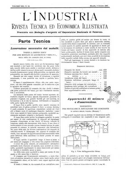 L'industria rivista tecnica ed economica illustrata