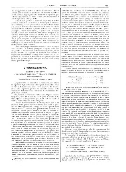 L'industria rivista tecnica ed economica illustrata