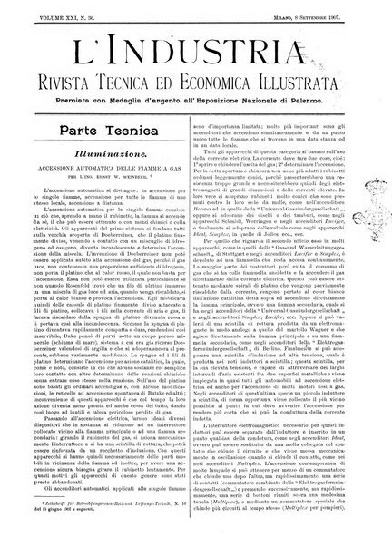 L'industria rivista tecnica ed economica illustrata