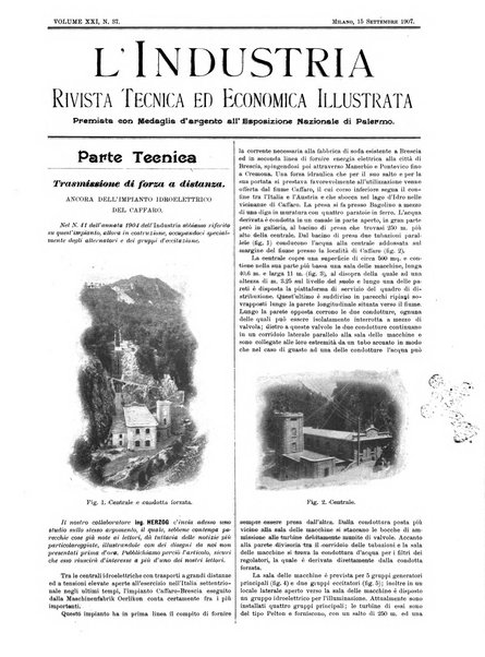 L'industria rivista tecnica ed economica illustrata