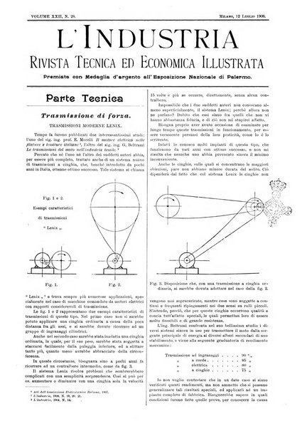 L'industria rivista tecnica ed economica illustrata