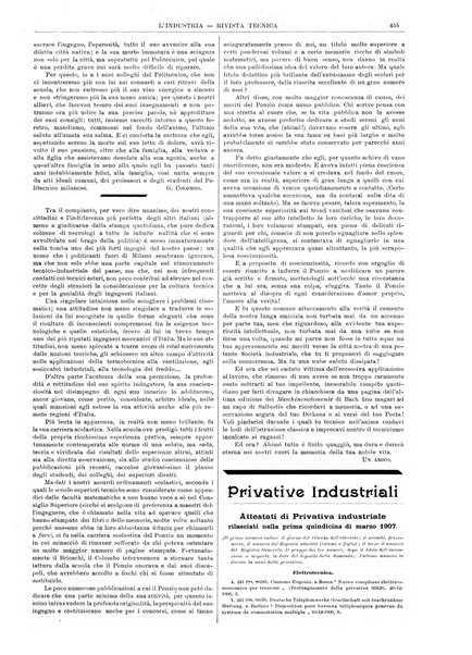 L'industria rivista tecnica ed economica illustrata