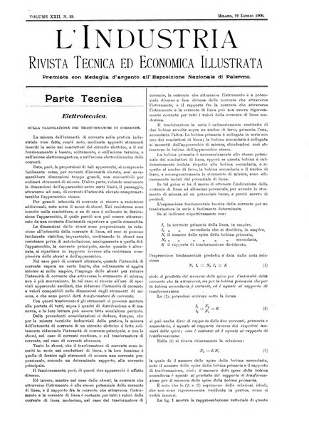 L'industria rivista tecnica ed economica illustrata