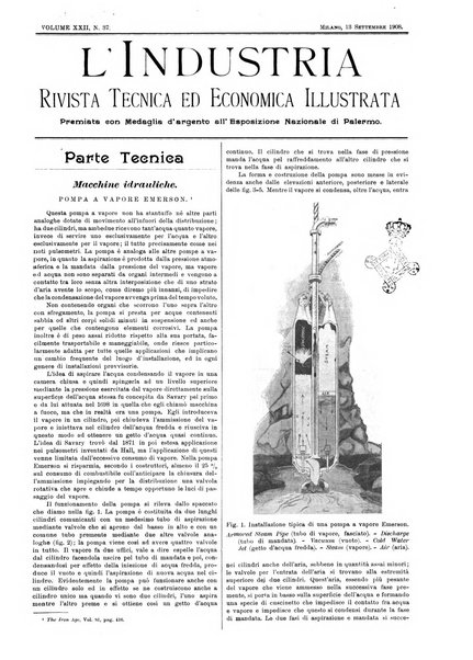 L'industria rivista tecnica ed economica illustrata