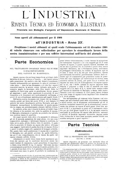 L'industria rivista tecnica ed economica illustrata