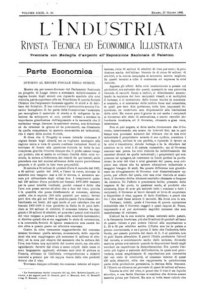 L'industria rivista tecnica ed economica illustrata