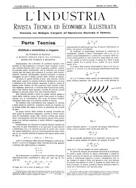 L'industria rivista tecnica ed economica illustrata