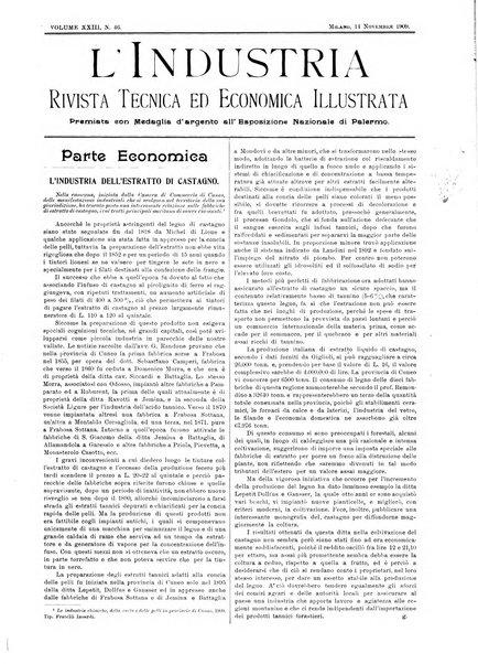 L'industria rivista tecnica ed economica illustrata