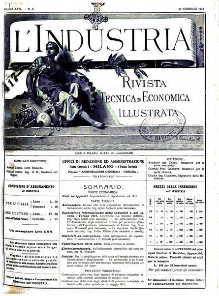 L'industria rivista tecnica ed economica illustrata