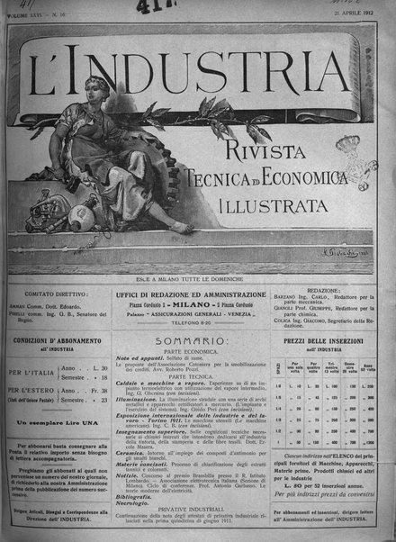 L'industria rivista tecnica ed economica illustrata