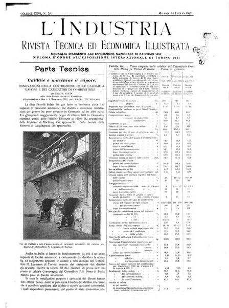 L'industria rivista tecnica ed economica illustrata