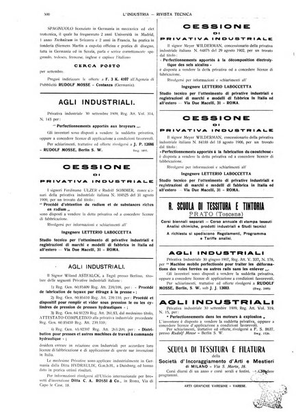 L'industria rivista tecnica ed economica illustrata