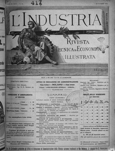 L'industria rivista tecnica ed economica illustrata