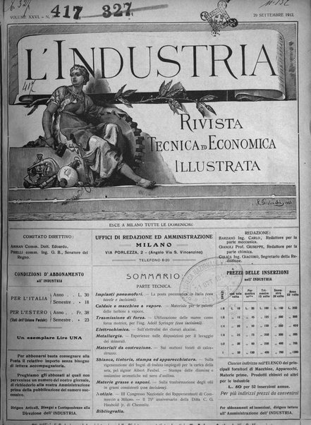 L'industria rivista tecnica ed economica illustrata