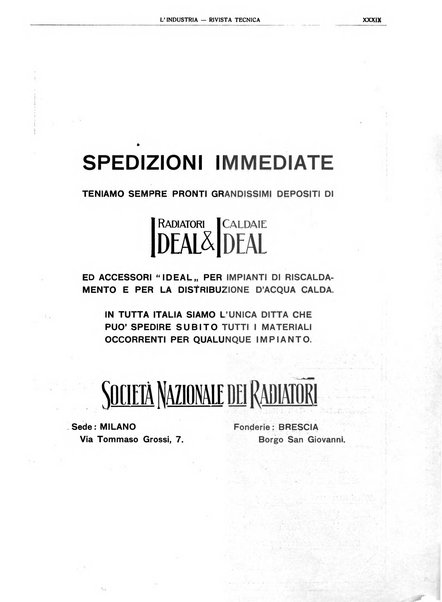 L'industria rivista tecnica ed economica illustrata