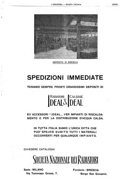 L'industria rivista tecnica ed economica illustrata