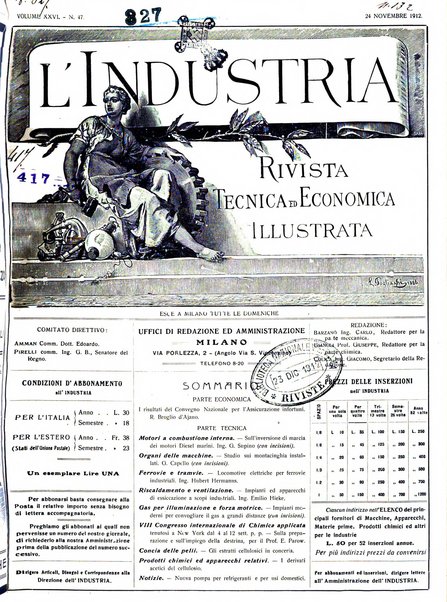 L'industria rivista tecnica ed economica illustrata