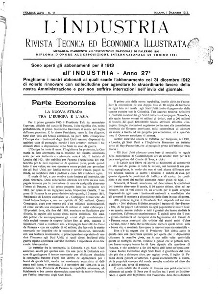 L'industria rivista tecnica ed economica illustrata