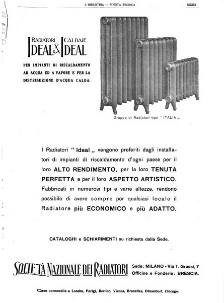 L'industria rivista tecnica ed economica illustrata