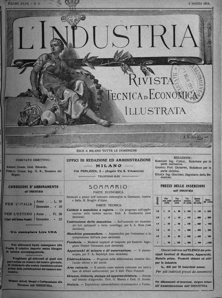 L'industria rivista tecnica ed economica illustrata