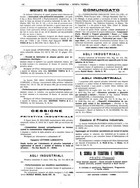 L'industria rivista tecnica ed economica illustrata