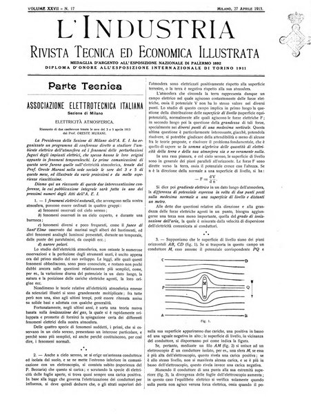 L'industria rivista tecnica ed economica illustrata