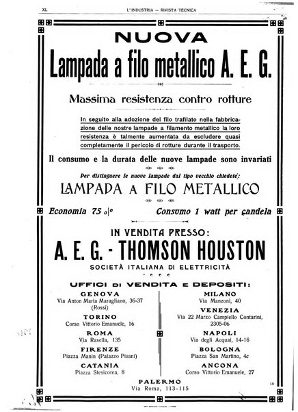 L'industria rivista tecnica ed economica illustrata