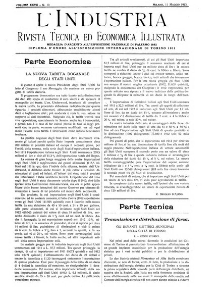 L'industria rivista tecnica ed economica illustrata