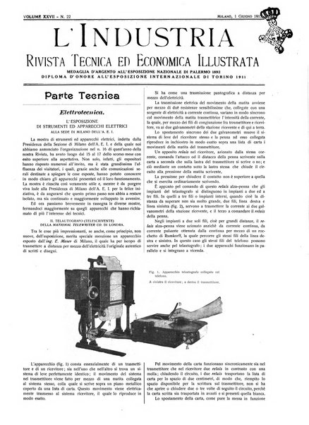 L'industria rivista tecnica ed economica illustrata