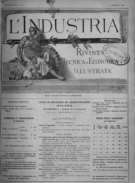 L'industria rivista tecnica ed economica illustrata