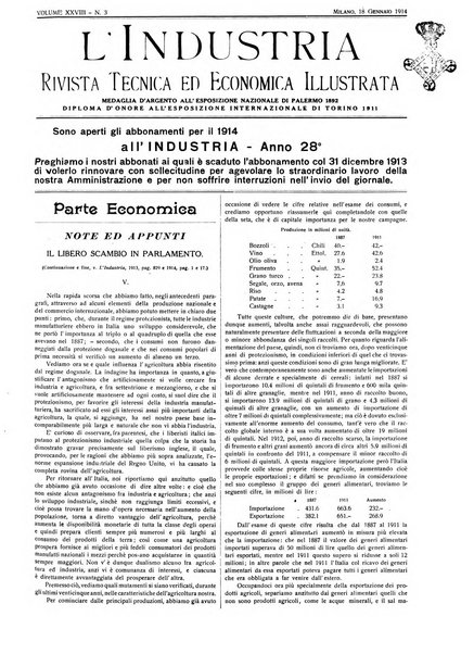 L'industria rivista tecnica ed economica illustrata