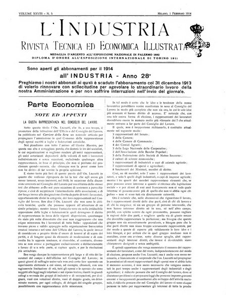 L'industria rivista tecnica ed economica illustrata