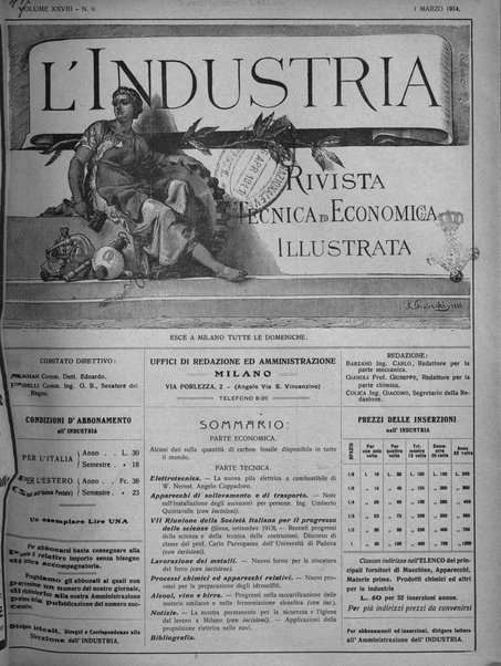 L'industria rivista tecnica ed economica illustrata