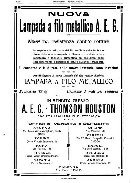 L'industria rivista tecnica ed economica illustrata