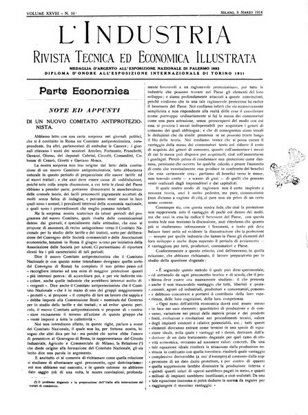 L'industria rivista tecnica ed economica illustrata