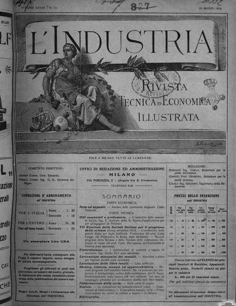 L'industria rivista tecnica ed economica illustrata