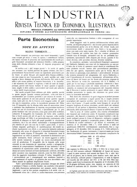 L'industria rivista tecnica ed economica illustrata