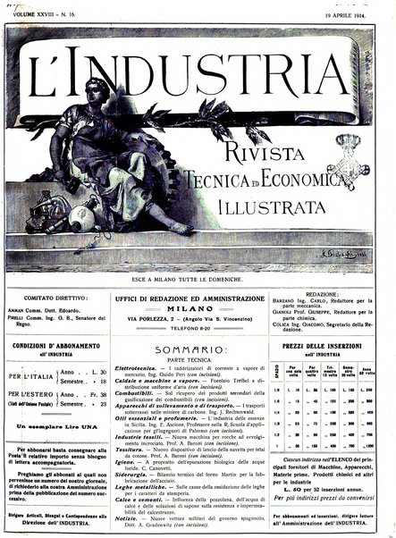 L'industria rivista tecnica ed economica illustrata