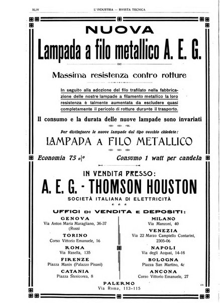 L'industria rivista tecnica ed economica illustrata