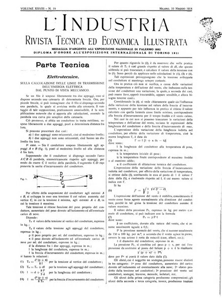 L'industria rivista tecnica ed economica illustrata