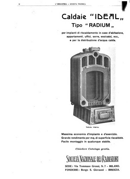 L'industria rivista tecnica ed economica illustrata