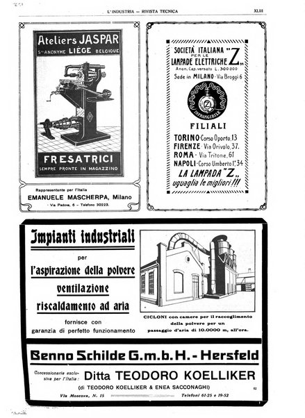 L'industria rivista tecnica ed economica illustrata