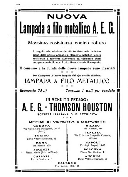 L'industria rivista tecnica ed economica illustrata