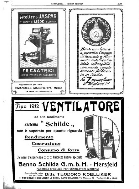 L'industria rivista tecnica ed economica illustrata